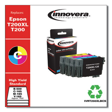Innovera® Remanufactured Black-cyan-magenta-yellow Ink, Replacement For Epson T200xl-t200 (t200xl-bcs), 500-165 Page-yield freeshipping - TVN Wholesale
